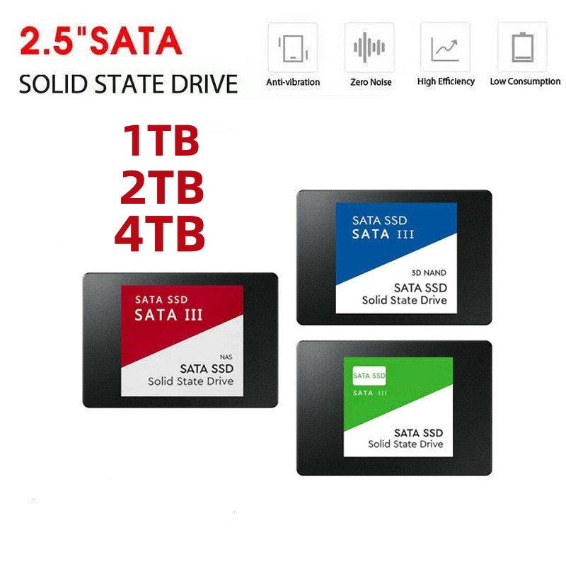 노트북 마이크로 컴퓨터 데스크탑용 오리지널 휴대용 SSD, 내부 솔리드 스테이트 하드 디스크, 2TB, 2.5 인치, 4TB, Sata III 하드 드라이브, 1TB